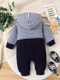 Body con capucha y estampado de dibujos animados de manga larga para bebés de 0 a 18 meses para invierno/otoño