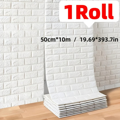 Modern 3D Peel-and-Stick Wall Decals - Easy Clean, Self-Adhesive Foam Wallpaper for Kitchen, Living Room, Bathroom, Hallway - European Home Decor, DIY Renovation, Easy Cut and Stick, Bedroom and Living Room Decor, 3D, Foam Wa
