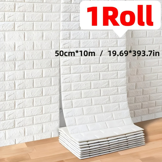 Modern 3D Peel-and-Stick Wall Decals - Easy Clean, Self-Adhesive Foam Wallpaper for Kitchen, Living Room, Bathroom, Hallway - European Home Decor, DIY Renovation, Easy Cut and Stick, Bedroom and Living Room Decor, 3D, Foam Wa