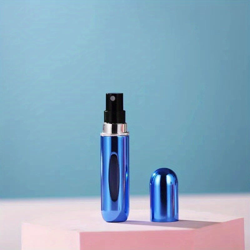 Botella de perfume compacta y recargable con atomizador: perfecta para viajar.