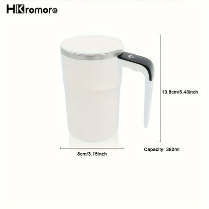 HKromore 1pc Intelligent Temperature Measurement, Magnetic Automatic Stirring Cup, Electric Portable Coffee Cup, Milkshake Cup, Anti Settling Design, Intelligent Temperature Measurement, Electromagnetic Capsule, 304 Stainless