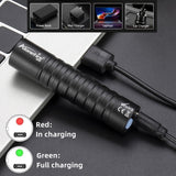 Mini linterna LED UV AloneFire: luz negra dual de 365 nm/395 nm, recargable por USB, linterna de bolsillo de alto brillo para tinta invisible, esmalte de uñas, manchas de mascotas y más.
