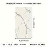 Paquete de 16 pegatinas de vinilo para pared con diseño de mármol contemporáneo, autoadhesivas y brillantes, resistentes al agua y al aceite, ideales para decorar salas de estar, dormitorios, cocinas, baños y salones.