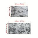 1pc Soft Fluffy Shaggy Area Rug, Geometric-Patterned Coral Fleece Carpet, Non-Slip Knit Fabric, Polyester, Rectangle Bath Rug, 450gsm, 4.5cm Thick, Machine Washable for Living Room and Bedroom