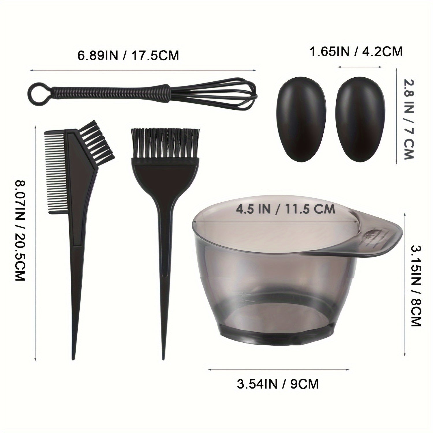 6pcs Professional Hair Dye Kit - Complete DIY Home Salon & Barber Shop Essentials for Stunning Color Results, Hair Dye Tools