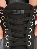 1 Pair Free-Tie Shoelaces Set, 2pcs Elastic Shoelaces & 2pcs Shoelaces Buckles For Sneakers Canvas Shoes