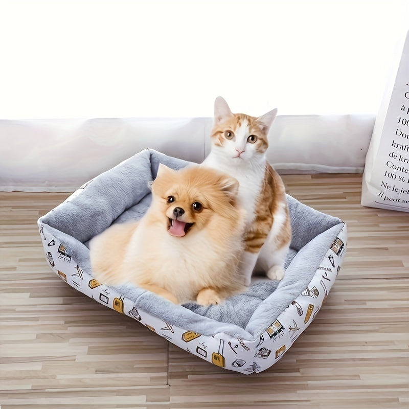 [Top-Rated] Cozy Plush Pet Bed for Cats &amp; Small Dogs - Thick, Warm Padded Nest with Traditional Style