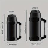 NRMEI Stainless Steel Travel Canteen – Large Capacity Portable Outdoor Vacuum Insulated Bottle with Tea Compartment, 60-Hour Heat Retention, 14+ Age Group Compatible, Dual 201 &amp; 304 Stainless Steel Construction
