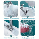 1pc Premium 1440° Copper Alloy Universal Swivel Faucet Spray Head - Adjustable, Water-Saving, And Easy to Install - Suitable for Extension Faucet, Aerator Spout, Kitchen Faucet, Wash Basin Robot Arm Faucet Extender, And Sink
