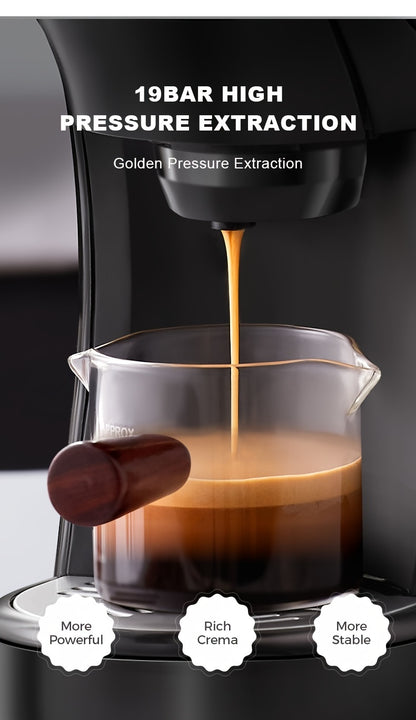 Cafetera de cápsulas 3 en 1 CAFELFFE, control de temperatura (caliente/frío), calentamiento, compatible con Dolce Gusto y café molido, cafetera automática para la cocina del hogar, gran regalo para Halloween, Navidad o Año Nuevo