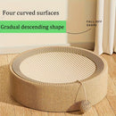 1pc Durable Sisal Cat Scratcher Lounge Sofa - Round Scratching Board with Comfortable Cat Bed, All-Season Pet Scratch Pad for Cats