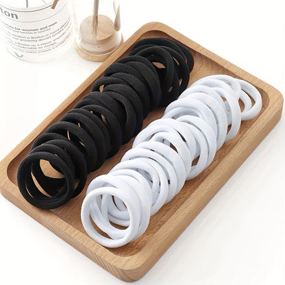 Juego de 50/100 bandas elásticas minimalistas para el pelo para mujer, elegantes y elegantes, para coletas informales.