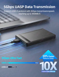 Rageer USB 3.0 Sata 2.5" Hdd Enclosure - High-Speed Data Transfer, Easy Install, Fits 7mm/9.5mm Drives, Compatible With Laptops & Pcs