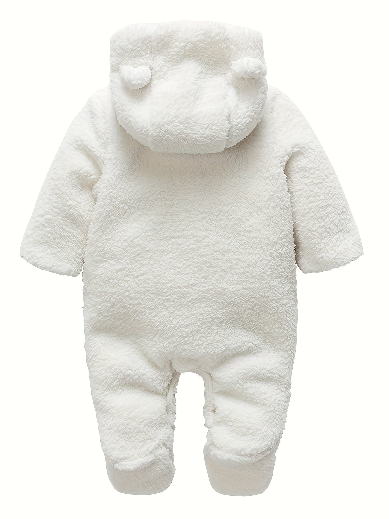 Unisex Baby Winter Warm Coats, Cute Bear Shape Hooded Footed Romper, Newborn Infant Jumpsuit Snowsuit Fleece Bodysuits, Suitable For Indoor And Outdoor Wear