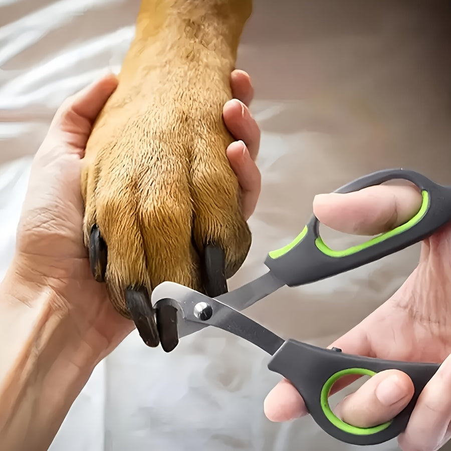 Stainless Steel Pet Nail Clippers for Dogs & Cats - Durable Grooming Tool, Battery-Free