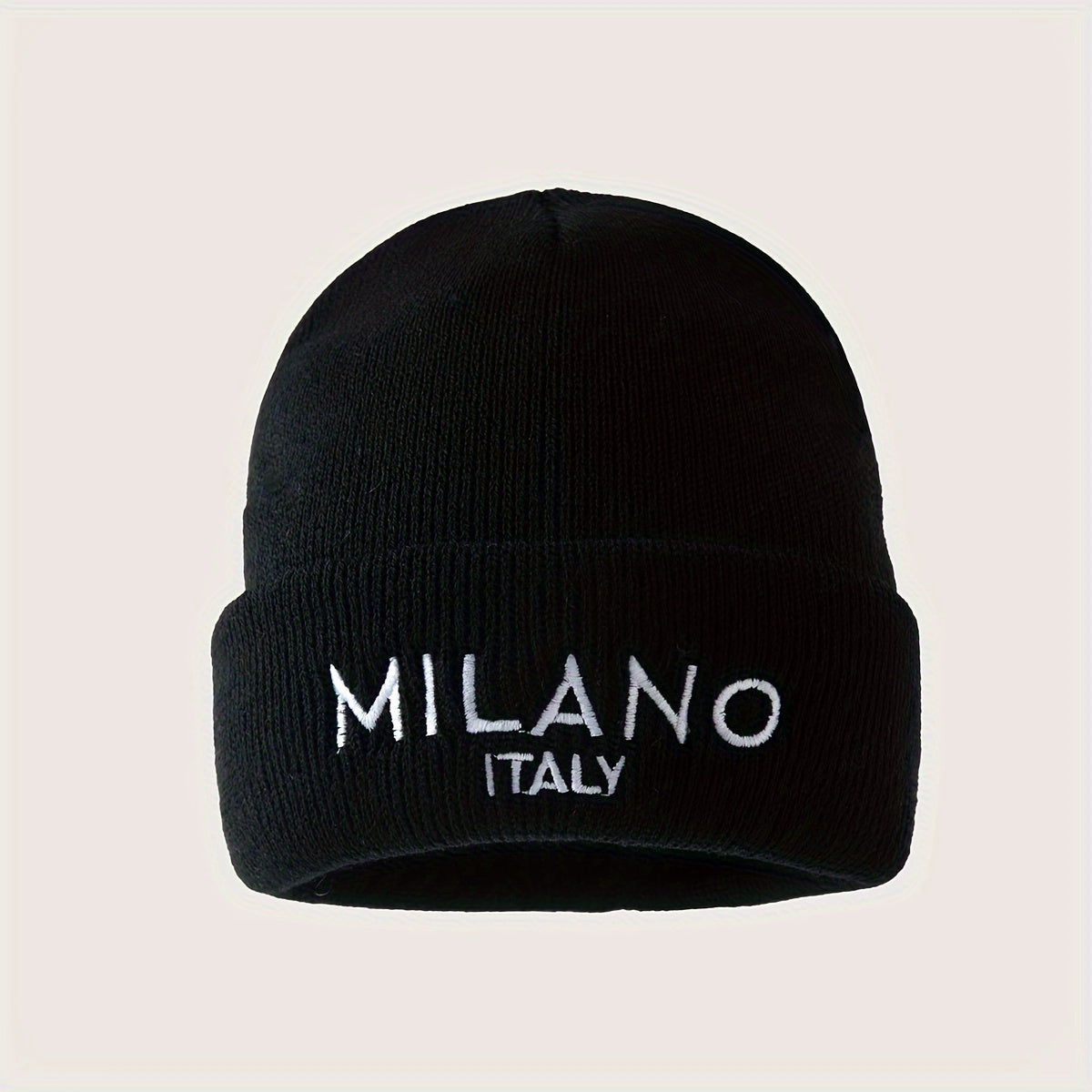 Milano Italy Embroidered Acrylic Skullies & Beanies for Women, 1 or 2-Pack - Elastic Lightweight Warm Knit Caps for Fall Winter Outdoor Activities