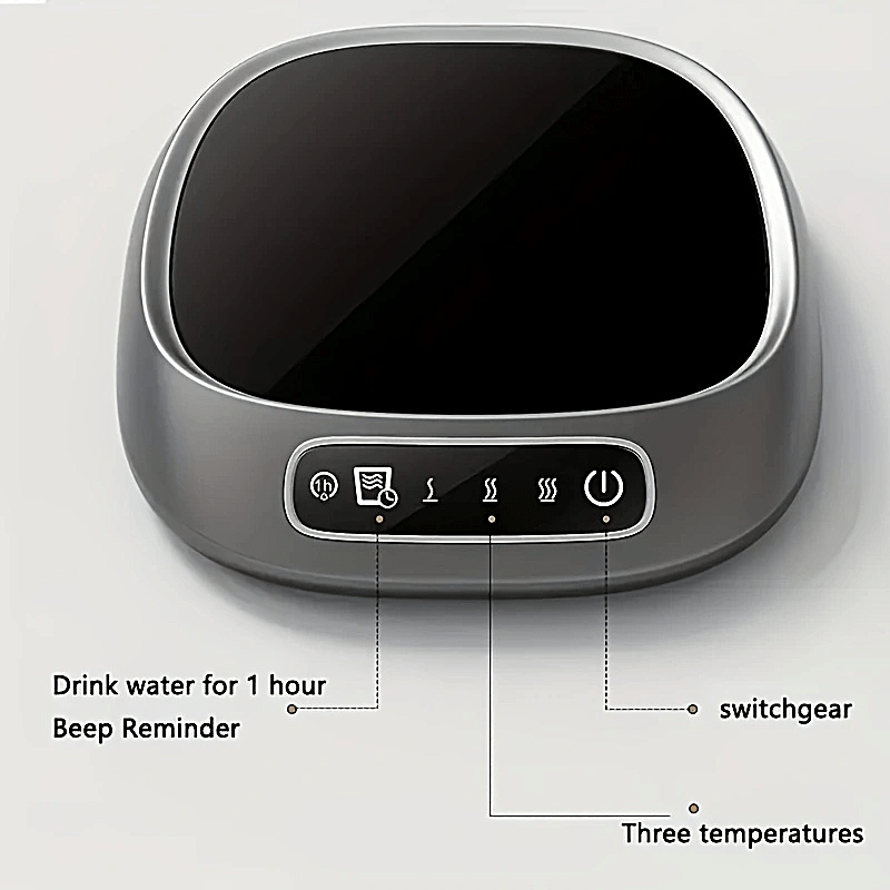 1pc New Smart Constant Temperature Touch Screen Heating Cup Mat Insulation Warm Cup Mat, 3-Speed Temperature Control, USB Powered Heating Pad for Drinks, Milk, Tea, Hot Chocolate, Ideal for Home and Office Use
