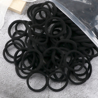 Juego de 50 bandas elásticas para el pelo para mujer, de 4 cm, de colores lisos y sencillos, accesorios para el cabello, coleteros.