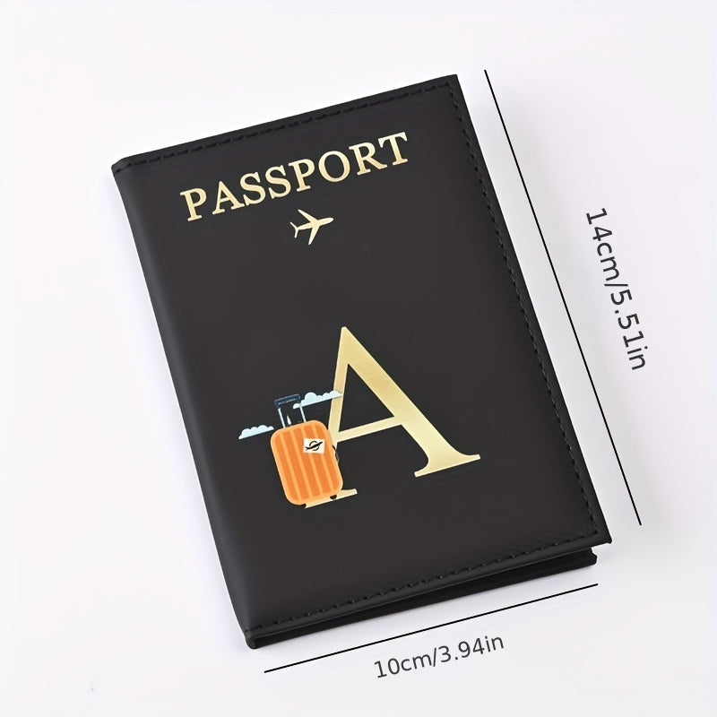 Creative Color Printing Letter Faux Leather Multi-Functional Passport Holder SIM Card ID Holder