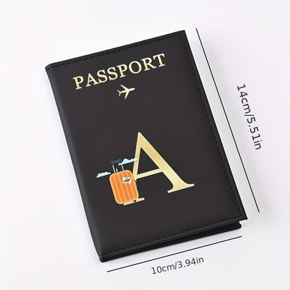 Creative Color Printing Letter Faux Leather Multi-Functional Passport Holder SIM Card ID Holder