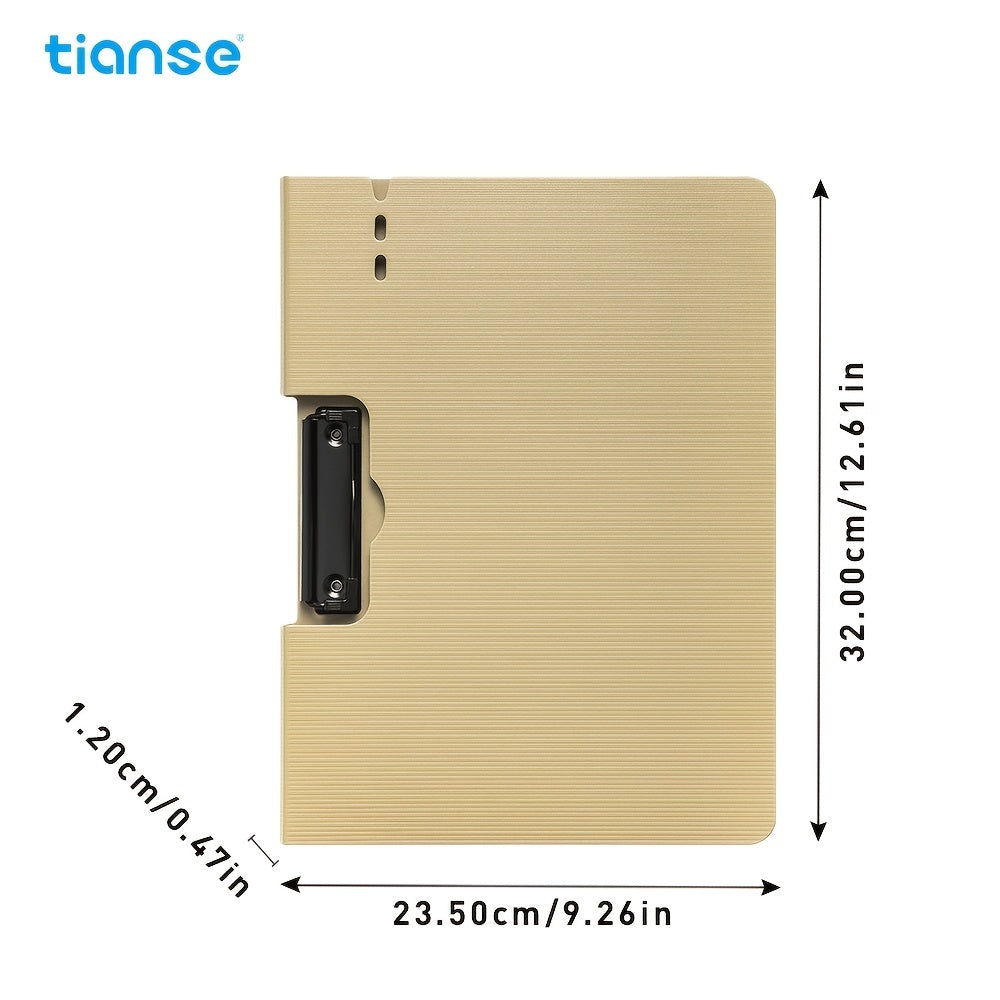 1/4/6pcs TIANSE Clipboard Folder, A4 Size File Folder Clipboards Single Clip, 100 Sheet Capacity, Waterproof Material, Portable File Storage for Nurses, Office, School, Home, Meeting