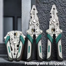 Collapsible Wire Stripping Pliers – Multi-Function Electrician Tool with Crimping, Cutting, and Wrench Features, Durable Chrome Vanadium Steel, Compact Foldable Design for Easy Storage, Ideal for Home, Outdoor, and Industri