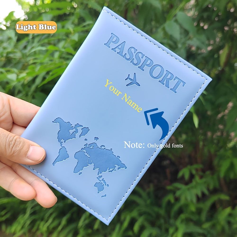 Luxury Marble Style Artificial Leather Passport Cover with Custom Name, Lightweight Foldable Travel Accessory, Vacation Style Passport Holder with Polyester Lining, Dry Clean Only - Unisex