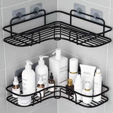 1pc Triangle Wall Mounted Shower Caddy Rack for Bathroom and Kitchen - Easy Installation, Convenient Storage, and Organization of Bathroom Accessories bathroom accessories Bath/Bathroom Accessories