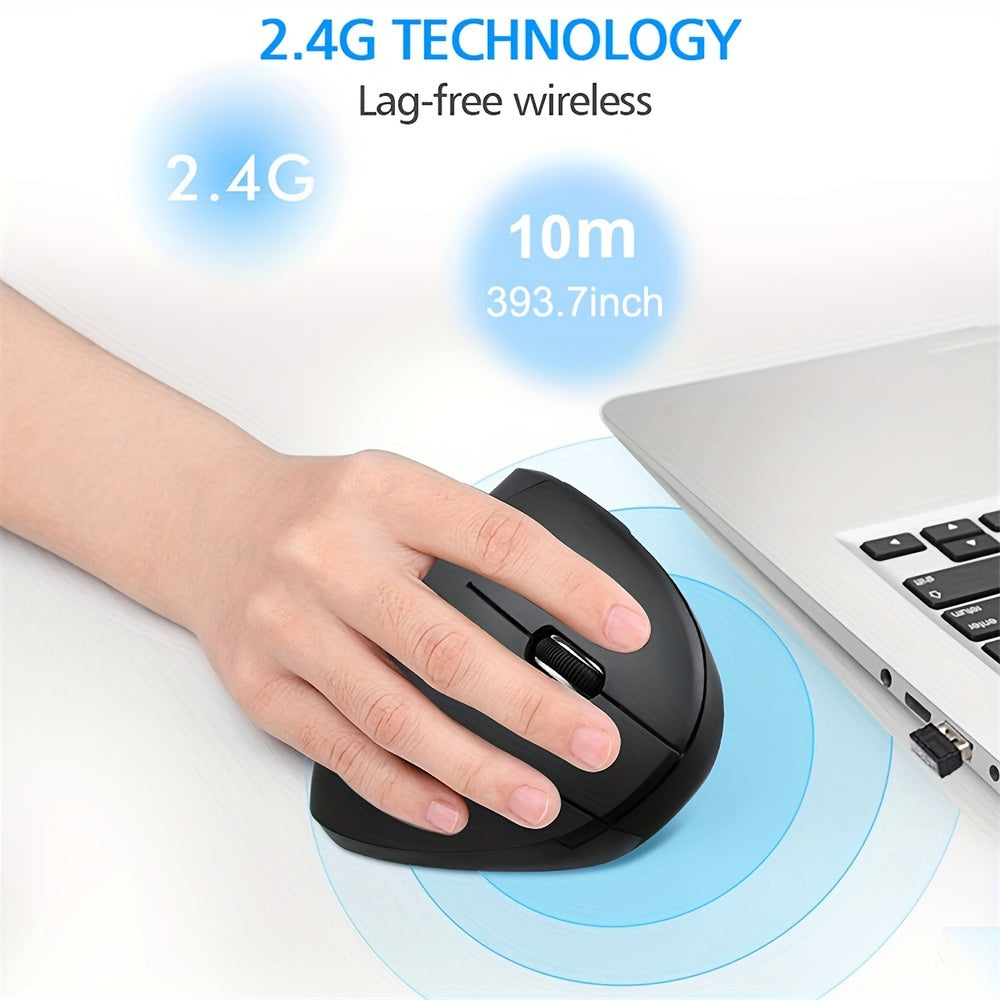 Wireless Mouse Vertical Gaming Mouse USB Computer Mice Ergonomic Desktop Upright Mouse   for PC Laptop Office Home