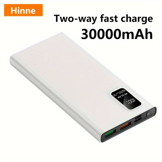 10000/20000/30000mAh, Large Capacity, Compact, Lightweight, Portable, Super Fast Charging Power Bank, LED Power Display Suitable For IPhone/Samsung/Android Electronic Products, Outdoor Power Emergency Device, Portable Power S