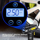 Ultra-Fast 120W Portable Air Compressor & Tire Inflator - Cordless, USB Rechargeable with Digital Pressure Gauge & Light, Ideal for Cars, Motorcycles, Bicycles & Balls