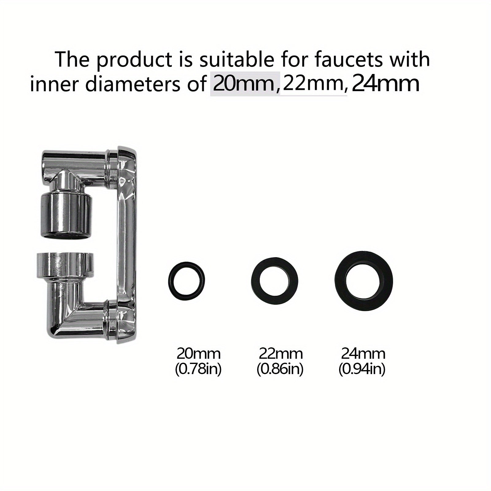 1pc Premium 1440° Copper Alloy Universal Swivel Faucet Spray Head - Adjustable, Water-Saving, And Easy to Install - Suitable for Extension Faucet, Aerator Spout, Kitchen Faucet, Wash Basin Robot Arm Faucet Extender, And Sink
