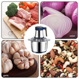 Procesador de alimentos de acero inoxidable de 5 l con sistema de 6 cuchillas: picadora de carne y verduras rápida, 5 velocidades, ideal para cebollas, ajo, ensaladas y comida para niños. Imprescindible en la cocina.