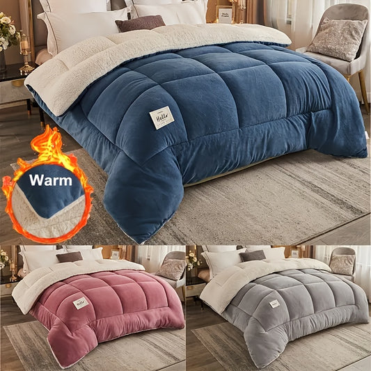 Edredón reversible a cuadros - Edredón acolchado contemporáneo para todas las estaciones con pespunte, tejido de terciopelo leche ultrasuave, relleno de poliéster de peso medio, lavable a máquina, multiusos - Disponible en 9 tamaños, regalo de Navidad