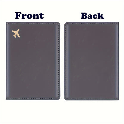 Minimalist Faux Leather Passport Cover with Custom Name - RFID Blocking, Water-Resistant Travel Wallet Card Holder for Men and Women, Lightweight Unlined Passport Pouch for Vacation