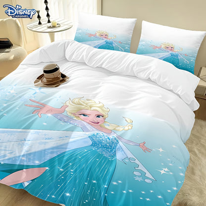 Disney Has Been Authorized 3pcs Cute Bed Cover Anime Cartoon Bedding - Includes Duvet Cover And Pillowcase, Perfect Choice for Bedroom Or Dormitory