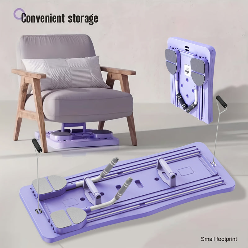 8 in 1 Portable Fitness Board - ABS Material Pilates Board, Core and Abdominal Muscle Strength Training, Home Fitness Equipment, Foldable Design for Easy Storage New Year Gift