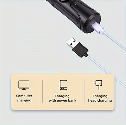 Rechargeable Pet Nail Grinder with LED Light - USB Powered, Lithium Battery, Ideal for Dogs &amp; Cats