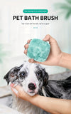 Silicone Pet Shampoo Brush with Built-In Dispenser - Gentle Massage Bath Comb for Dogs &amp; Cats, No Batteries Required