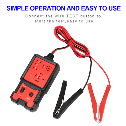 Probador de relés de coche, comprobador de voltaje, comprobador de batería universal de 12 V, comprobador de relés electrónicos automotrices, luz indicadora LED