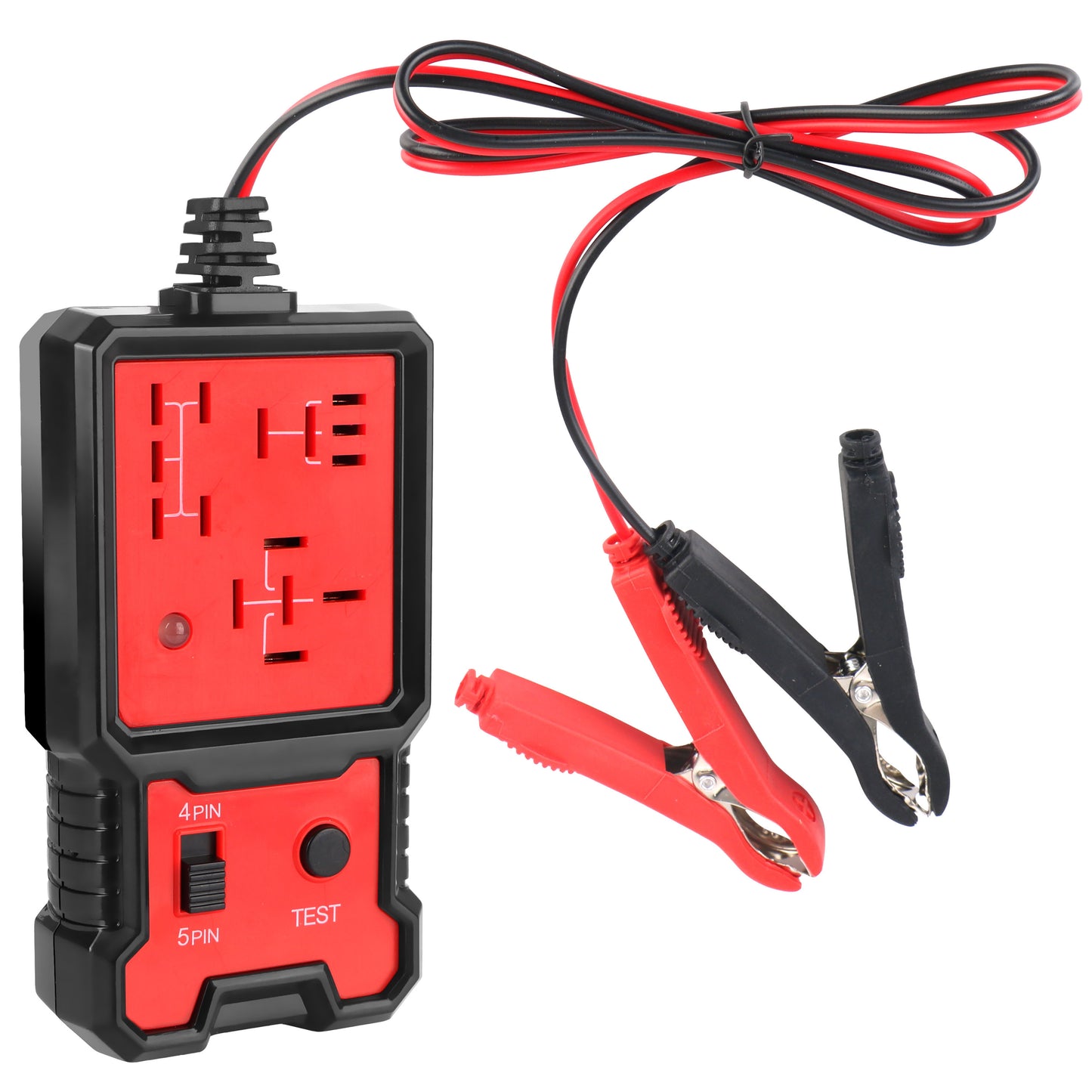 Probador de relés de coche, comprobador de voltaje, comprobador de batería universal de 12 V, comprobador de relés electrónicos automotrices, luz indicadora LED