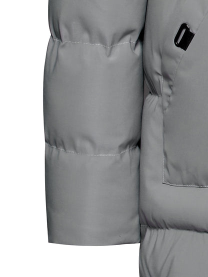 Men'S Solid Color Jacket, Comfy Warm Trendy Winter Cold-Proof Outwear As Gift