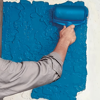 Self-Loading 8-inch Paint Roller Set for Latex Paints - Durable Plastic Wall Painting Accessory with 3/4-Inch Nap - Pack of 1