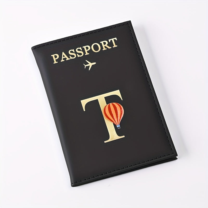 Creative Color Printing Letter Faux Leather Multi-Functional Passport Holder SIM Card ID Holder