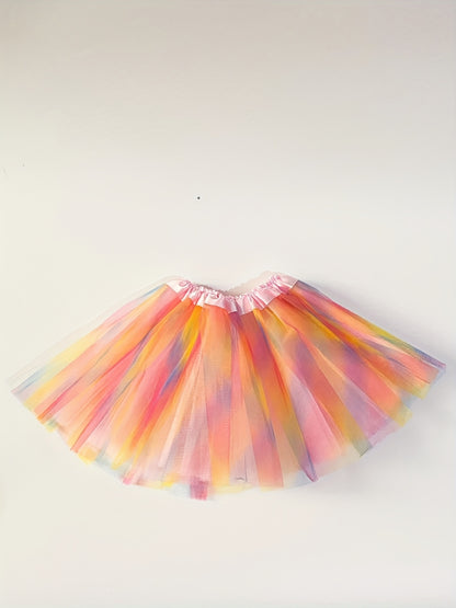 Falda tutú de tul para niñas con alas de arcoíris y diadema de unicornio, disfraz de princesa para fiesta de Halloween, ropa para niños
