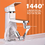 1pc Premium 1440° Copper Alloy Universal Swivel Faucet Spray Head - Adjustable, Water-Saving, And Easy to Install - Suitable for Extension Faucet, Aerator Spout, Kitchen Faucet, Wash Basin Robot Arm Faucet Extender, And Sink