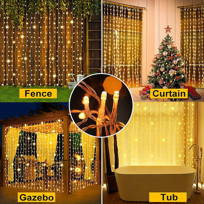 1pc Waterproof LED Solar Icicle String Lights - 23ft/7m with 160LEDs - Perfect for Christmas, Halloween, and Thanksgiving Decorations - Ideal For Bedroom, Patio, Garden and Outdoor