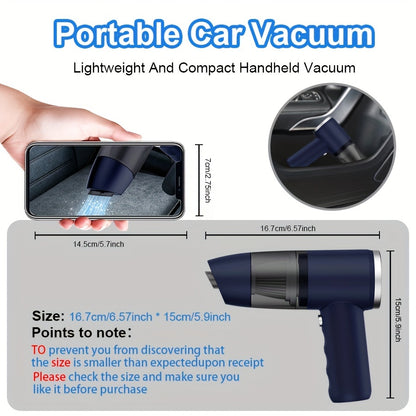 Handheld Cordless Vacuum Cleaner Car Vacuum Portable Wireless, 4-in-1 Vacuum/Blow/Charge/Pump, Vacuum Compressed Air Dust Removal, Wind Dry Hair Dryer Electric Dust Remover, Simple Operation, Cleaning Without Residue