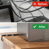 Cinta de nailon resistente para gestión de cables (20 unidades): diseño de fácil bloqueo para una organización ordenada de los cables y resistente a arañazos.