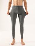 Men's Winter Fleece-Lined Thermal Pants - Slim Fit, Stretchy &amp; Warm Base Layer for Autumn/Winter